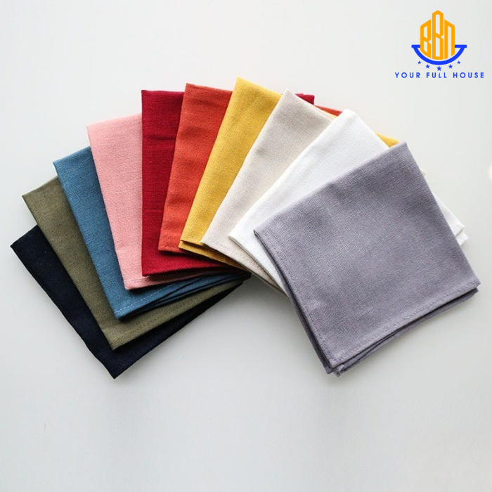 khăn linen đa dạng màu sắc